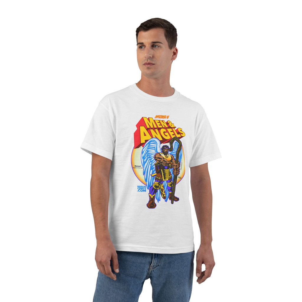Men of Angels Graphic T-Shirt — Retro Comic Angel Warriors Tee