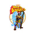 Men & Angels Comic Sticker — Retro Superhero Kiss-Cut Decal