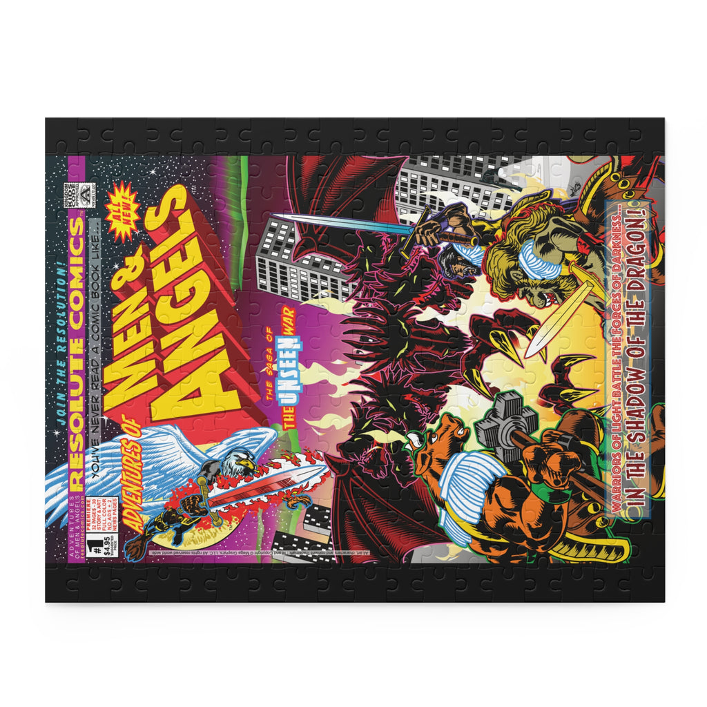 Men & Angels Comic Cover Puzzle — Retro Superhero Jigsaw (120/252/500 pcs)