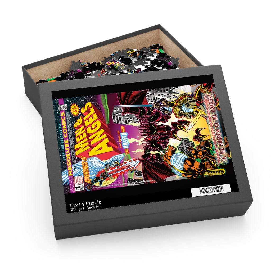 Men & Angels Comic Cover Puzzle — Retro Superhero Jigsaw (120/252/500 pcs)