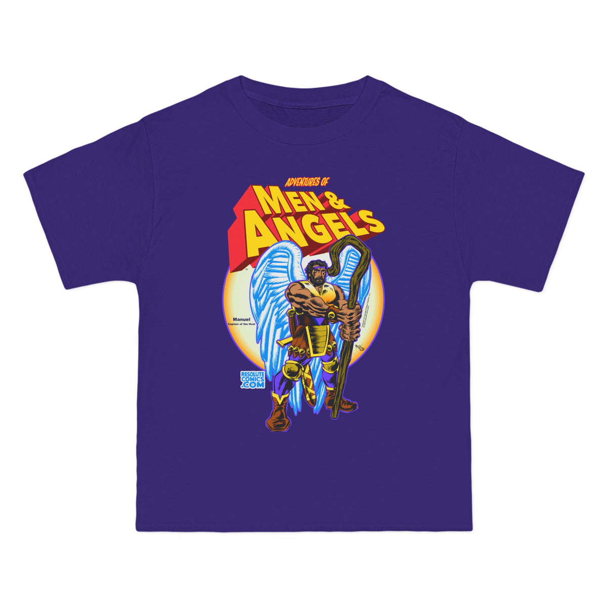 Men of Angels Graphic T-Shirt — Retro Comic Angel Warriors Tee