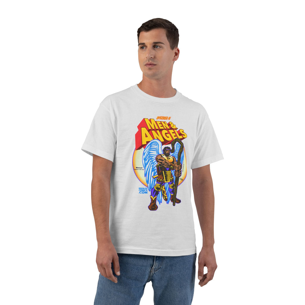 Men of Angels Graphic T-Shirt — Retro Comic Angel Warriors Tee