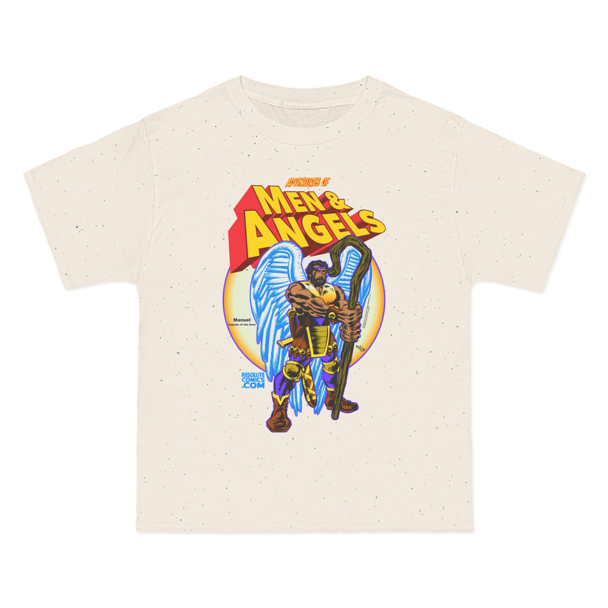 Men of Angels Graphic T-Shirt — Retro Comic Angel Warriors Tee
